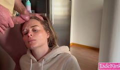 Cute girlfriend homemade facial humiliation